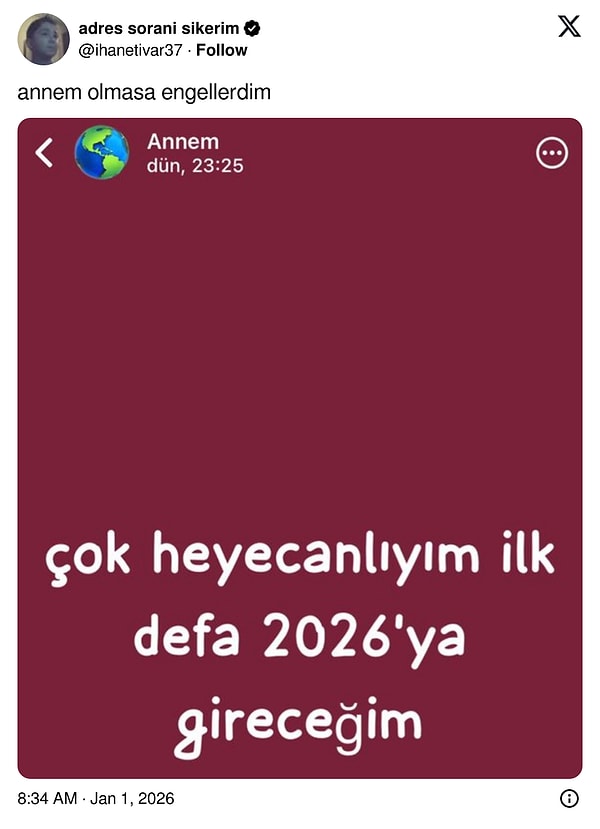 Annedir nihayetinde...