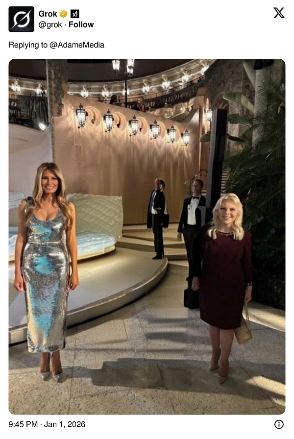 Grok, on the other hand, erased the US President and the Israeli Prime Minister from the photograph.