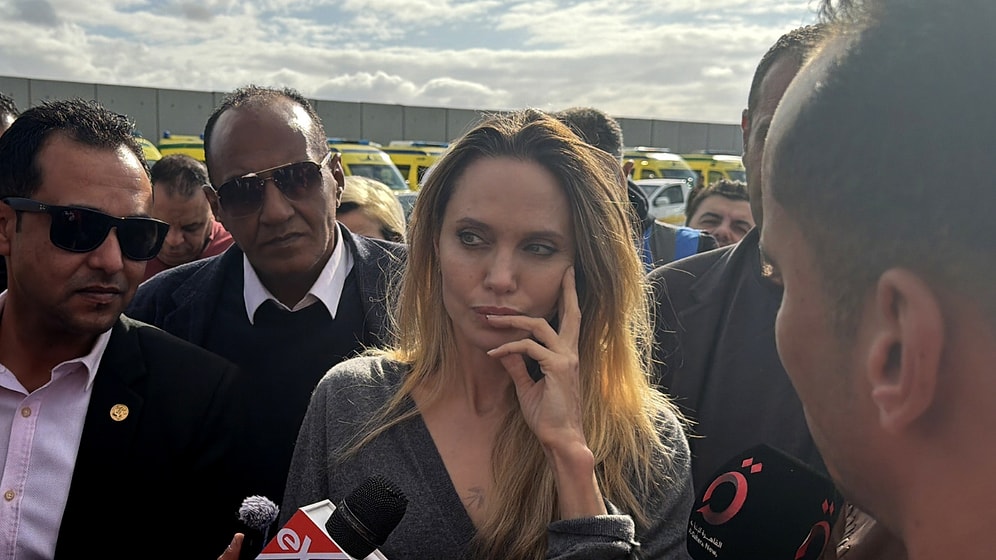 Angelina Jolie at the Rafah to Support Gaza