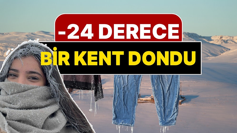Sibirya Değil Türkiye! Termometreler Eksi 24’ü Gördü: Bir Kent Resmen Dondu