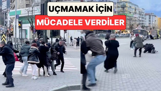 Yoğun Rüzgarın Etkisi Altına Giren Bursa'da Vatandaşlar Uçmamak İçin Yerlere Yattı