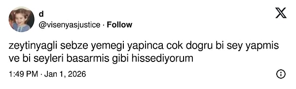 Sağlıklı beslenilen günün hissettirdiği...