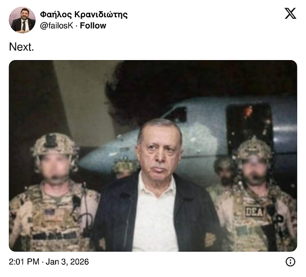 Yunanistan'dan bir kullanıcının yaptığı paylaşım tepki gördü.