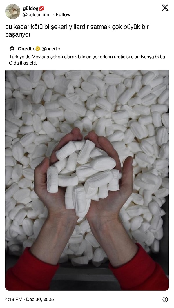 Hangi akla hizmet yıllarca tüketttiğimiz Mevlana şekeri artık satılmıyor!