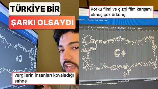 Bir Sosyal Medya Kullanıcısı Nota Bloklarıyla Türkiye Haritasını Çizdi ve Ortaya İlginç Bir Müzik Çıktı