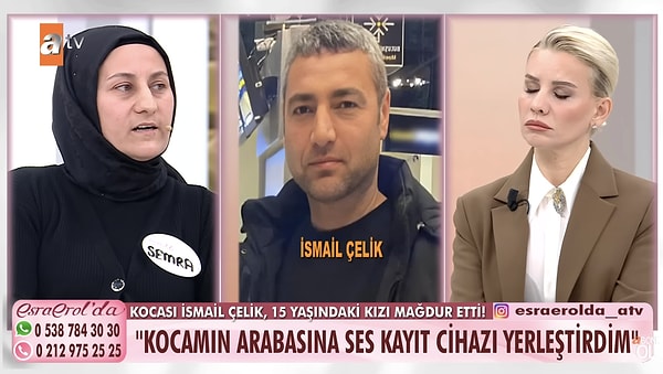 Atv'de yayınlanan Esra Erol'da programına Semra Çelik isimli kadının açıklamaları damga vurdu.