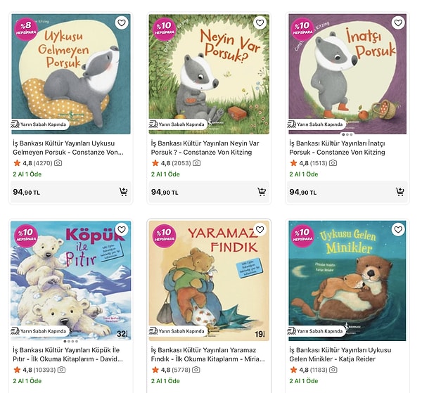 Eğitici ve sevilen kitaplar 2 al 1 öde kampanyasıyla sepette avantajlı fiyatlarla!