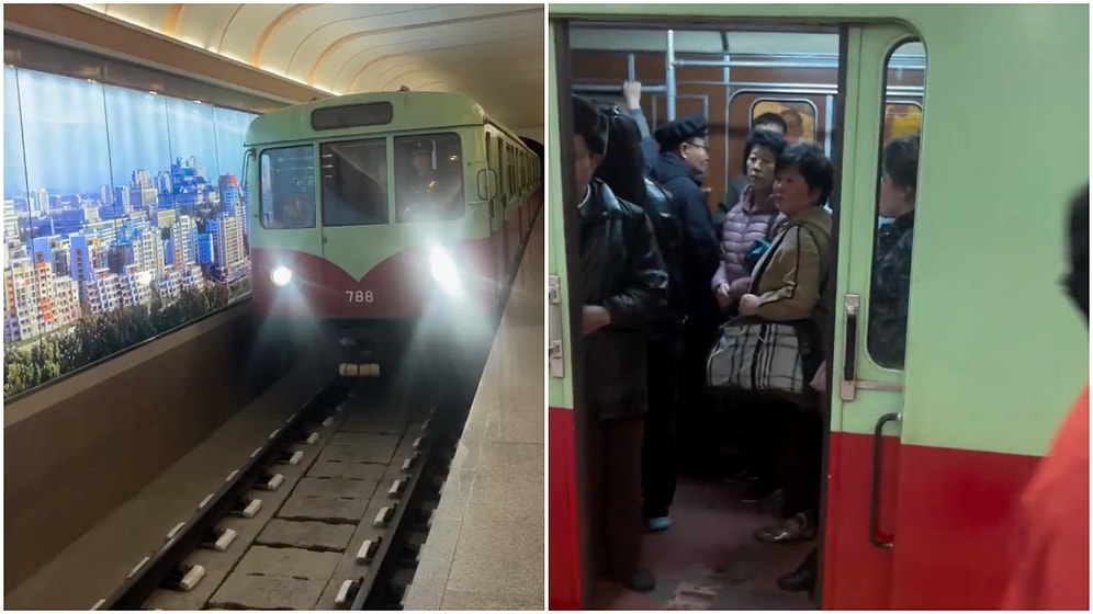 A Man Travels to North Korea and Records the Metro Station in Capital Pyongyang