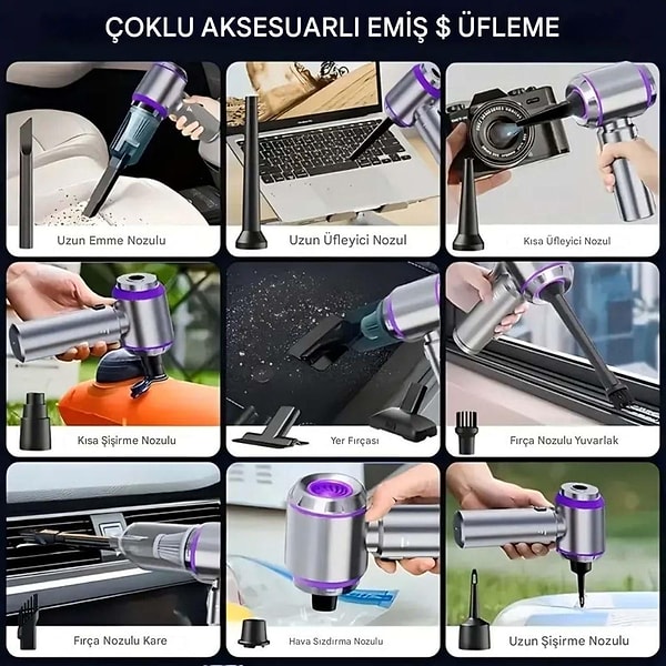 Pratikliğiyle öne çıkan, kablosuz kullanımı sayesinde aracını temizlemek isteyenlerin favorisi.
