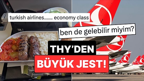 THY Ekonomi Sınıfı Yemeğini Paylaşıp Tüm Dünyadan Övgü Toplayan Kişiye THY'den Büyük Jest