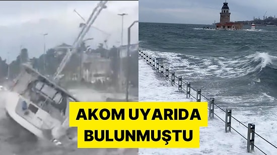 Ağaçlar Devrildi Tekneler Battı: İstanbul'dan Kasırgayı Andıran Lodos Manzaraları