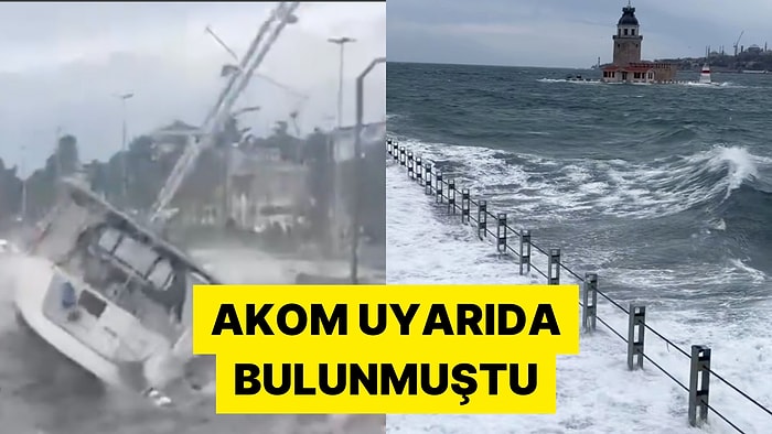 Ağaçlar Devrildi Tekneler Battı: İstanbul'dan Kasırgayı Andıran Lodos Manzaraları