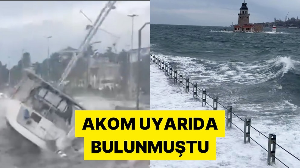 Ağaçlar Devrildi Tekneler Battı: İstanbul'dan Kasırgayı Andıran Lodos Manzaraları