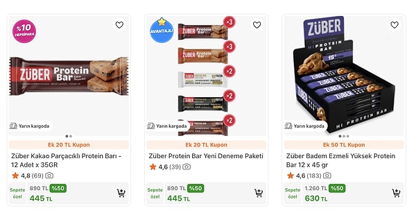 Züber Protein Barlarda %50 indirim!
