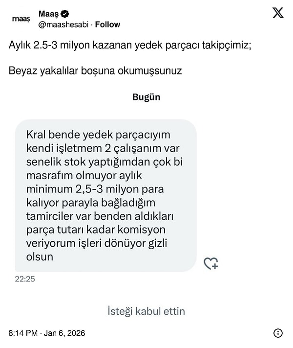 Ticaretle uğraşanlar da gelirini gösterenler arasında.