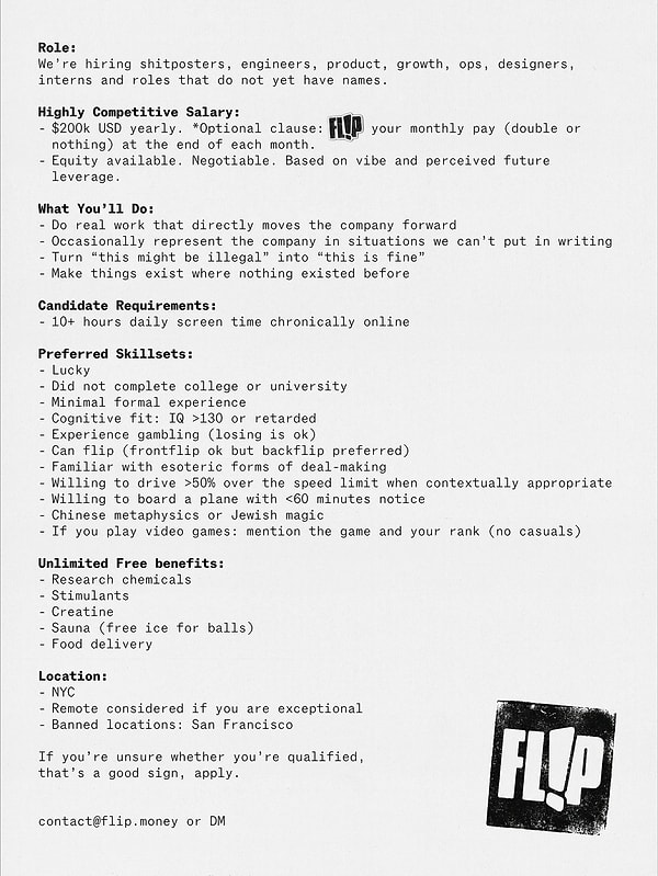 Viral olan o ilan şöyle;