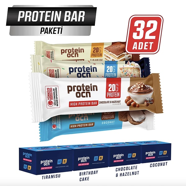 6. Sağlıklı atıştırmalık stoklayanlar buraya: 32'li protein bar paketinde çifte indirim fırsatı!