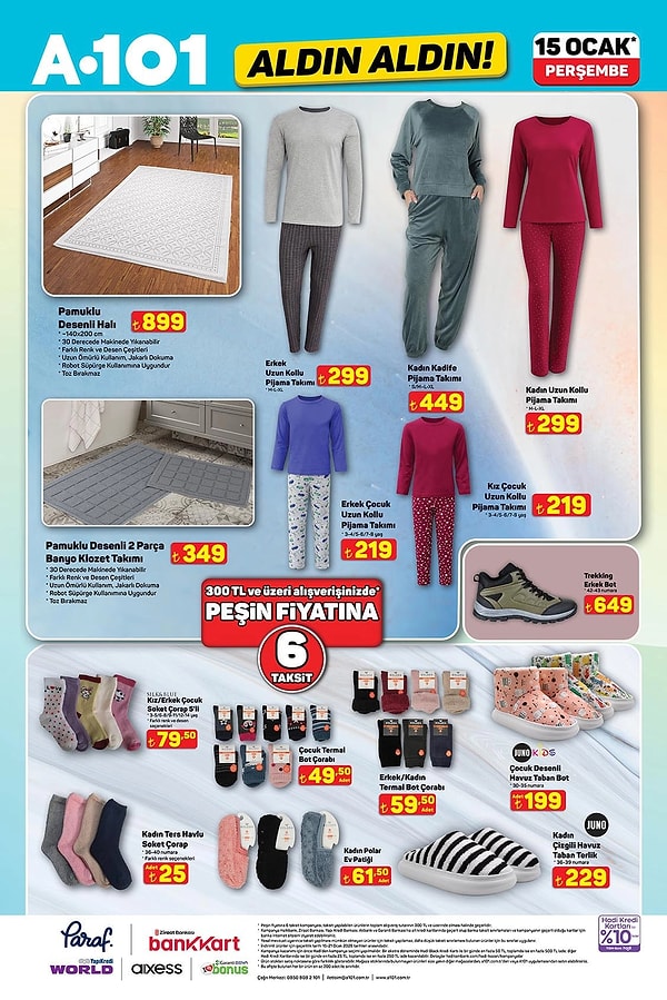 Pamuklu Desenli Halı 140x200 cm 899 TL