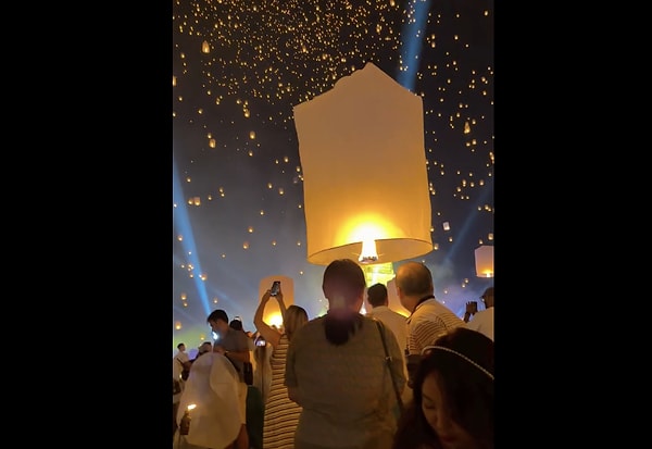 The use of wish lanterns had been prohibited.