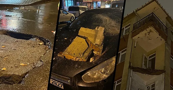 Bayrampaşa'da yol çöktü👇