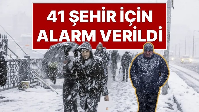 12 Ocak Pazartesi Hava Durumu: 41 Şehir İçin Sarı Kodlu Alarm Verildi! Yoğun Kar Yağışı Geliyor