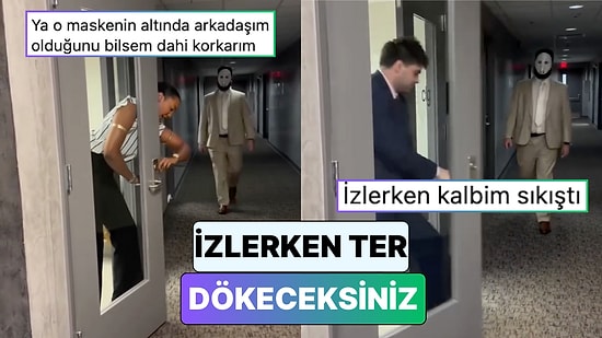 İş Yerinde "Michael Myers Geliyor" Oyunu Oynayan Bir Grup Arkadaş İzleyenlere Soğuk Terler Döktürdü