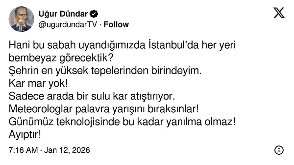 Uzmanlar günlerdir İstanbul için kar yağışı uyarısında bulunuyordu.