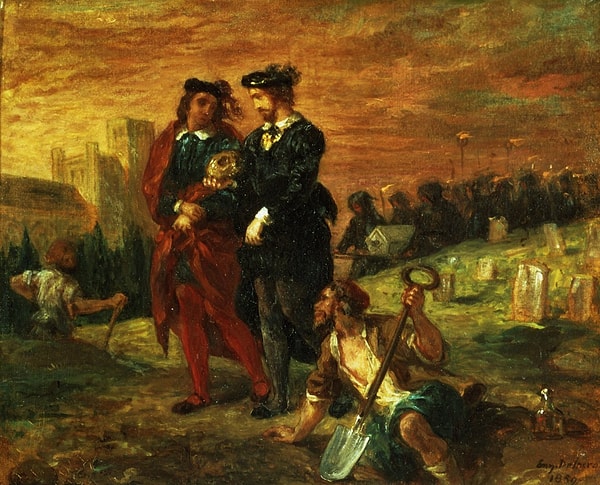 Eugène Delacroix - Hamlet and Horatio in the Graveyard