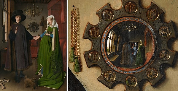 7. Peki ya bu? Arnolfini'nin Evlenmesi'ndeki o inanılmaz ayna detayı hangi Kuzey Rönesans ustasının?