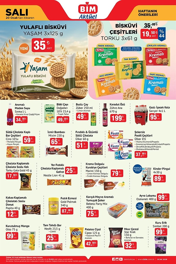 Yaşam Yulaflı Bisküvi 3x125 gr 35 TL