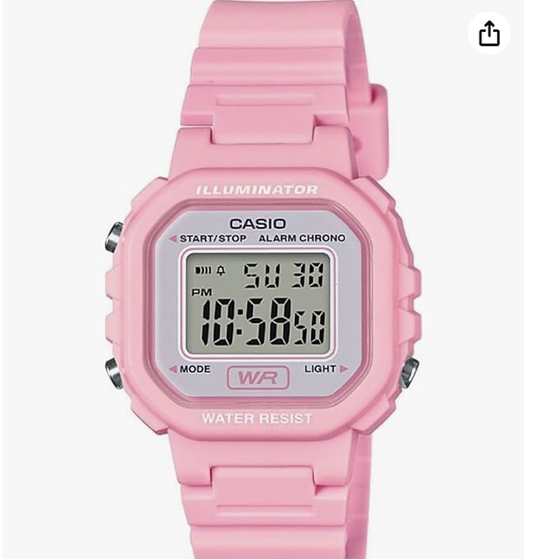 Retro şıklığın en tatlı hali: Pembe Casio dijital kol saati!