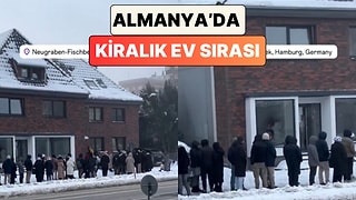 Almanya'da Yaşayan Bir Türk -8 Derecede Kiralık Evi Tutabilmek İçin Sıraya Giren İnsanları Gösterdi
