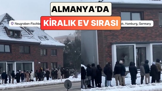 Almanya'da Yaşayan Bir Türk -8 Derecede Kiralık Evi Tutabilmek İçin Sıraya Giren İnsanları Gösterdi