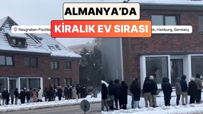 Almanya'da Yaşayan Bir Türk -8 Derecede Kiralık Evi Tutabilmek İçin Sıraya Giren İnsanları Gösterdi
