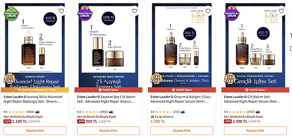 Dünyaca ünlü serum ve kremlere sahip olmak için bu kampanya kaçmaz.