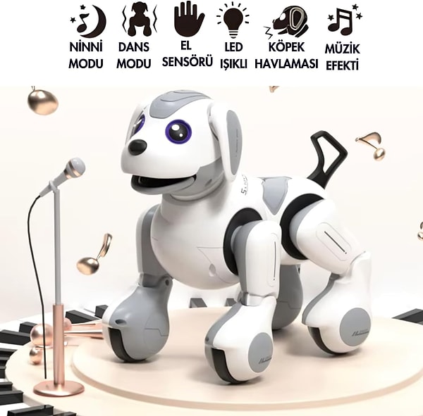 Çocuklar teknolojiyle eğlenirken öğrenmesini sağlayan uzaktan kumandalı sensörlü fonksiyonlu oyuncak, hareket algılama ve programlanabilir özellikleriyle oyun süresini zenginleştiriyor.