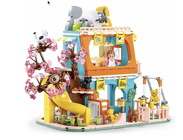 Küçüklerin hayal gücünü geliştiren bir diğer fırsat da bu Sluban Girls Dream Kedi Evi seti!