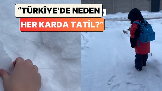Çekya'da Yaşayan Bir Türk, Çocuğunu Okula Gönderdiği Havayı Paylaştı: "Neden Türkiye'de Tatil?"