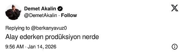 Sosyal medyada Engincan'a tepki yağdı.