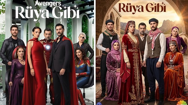 Seda Bakan, Rüya Gibi'nin afişine yapay zeka dokunuşunda bulunup aşiret dizilerine gönderme yaptı.