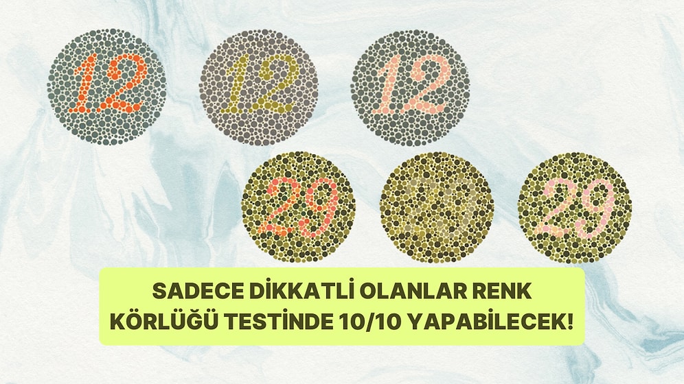 Sadece Dikkatli Olanlar Bu Renk Körlüğü Testinde 10/10 Yapabiliyor!