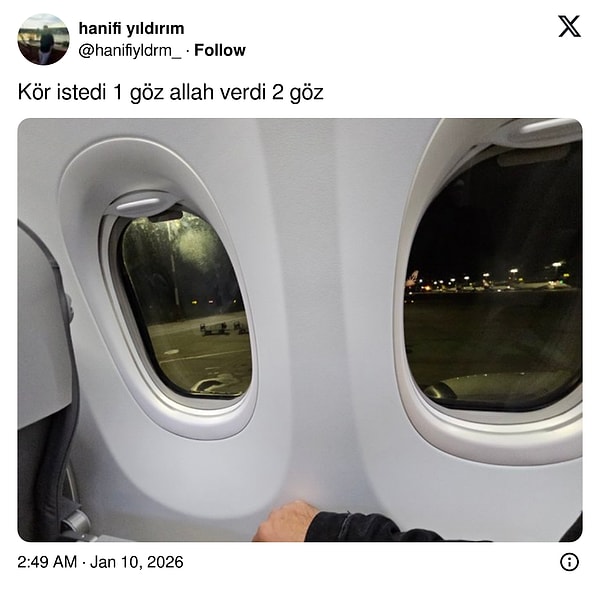 Çift pencere kenarı düşmüş.