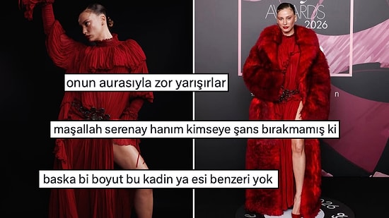 Serenay Sarıkaya ELLE Style Awards Gecesinde Giydiği Kırmızı Kombiniyle Kendine Hayran Bıraktı