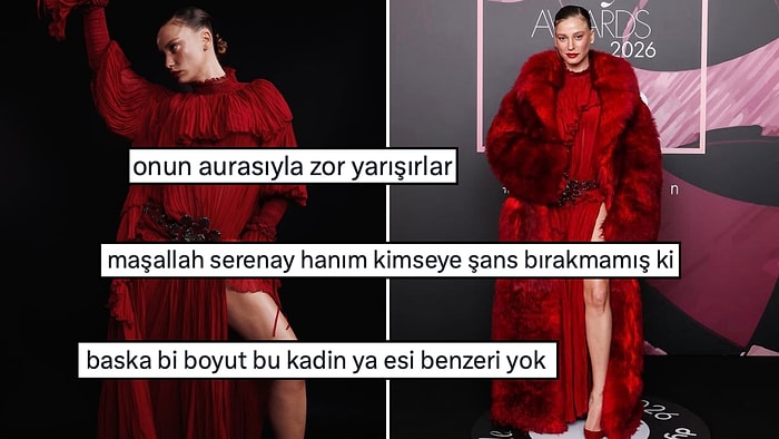 Serenay Sarıkaya ELLE Style Awards Gecesinde Giydiği Kırmızı Kombiniyle Kendine Hayran Bıraktı