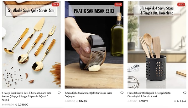 Mutfaktan sofraya uzanan şık bir serüven için ihtiyacınız olan her şey tek adreste.