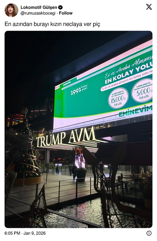 Necla Trump sadece sevgi istiyor.