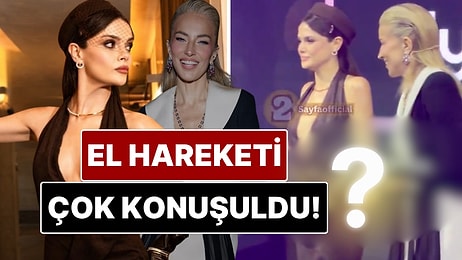 Sinem Ünsal'ın Ödül Aldığı Sırada Yaptığı El Hareketiyle Merak Uyandıran Burcu Esmersoy'dan Açıklama