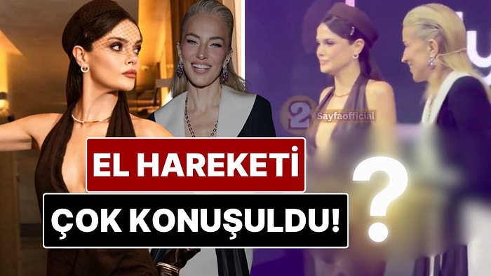 Sinem Ünsal'ın Ödül Aldığı Sırada Yaptığı El Hareketiyle Merak Uyandıran Burcu Esmersoy'dan Açıklama