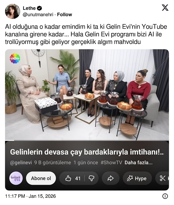 Stüdyoda yaşanan şaşkınlık kısa sürede sosyal medyaya da taşındı.