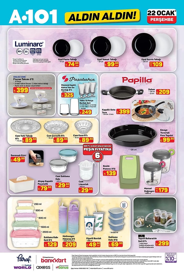 Luminarc Opal Pasta Tabağı 74,50 TL